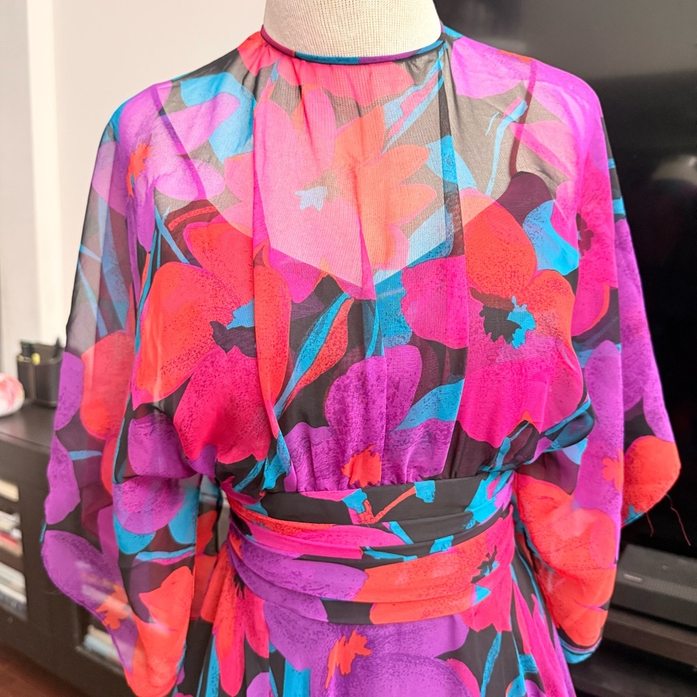 Vintage Sheer Top Asymmetrical Bottom